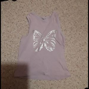 Kids Purple Butterfly Tank Top